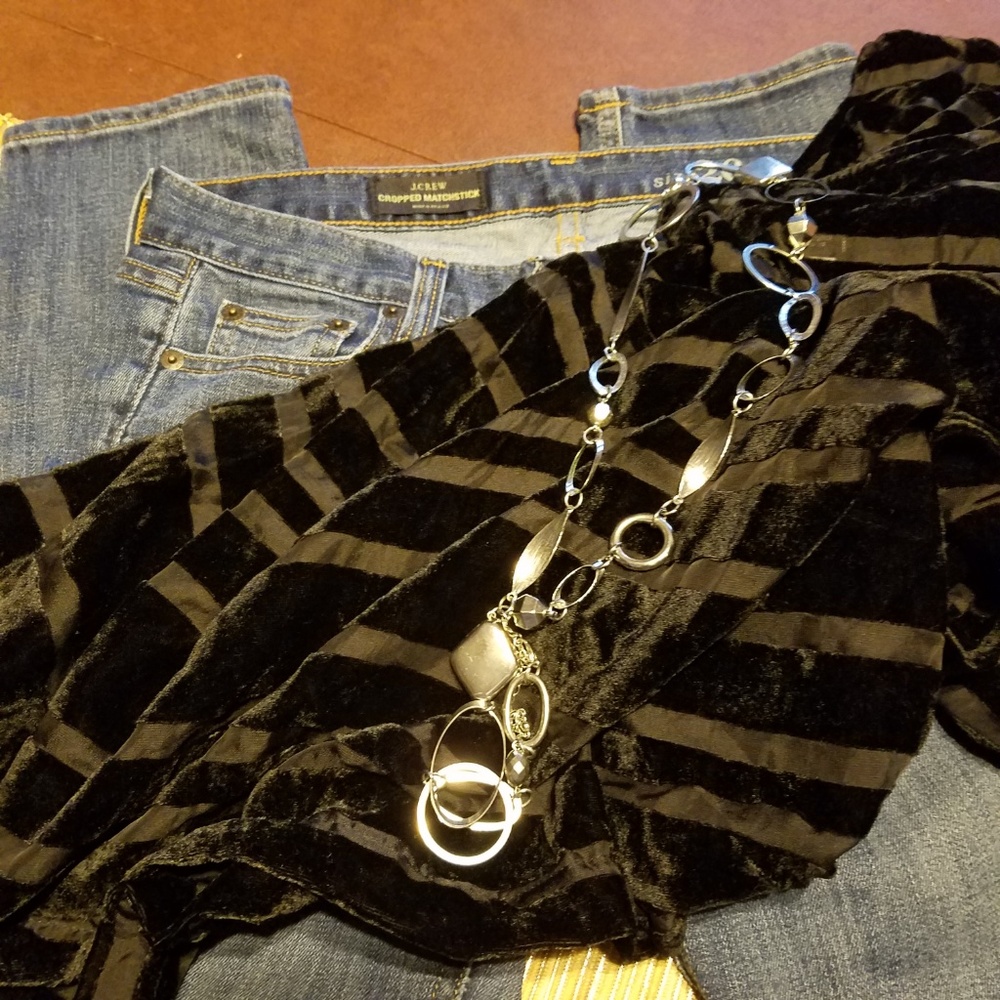 Black Velvet Over Blouse